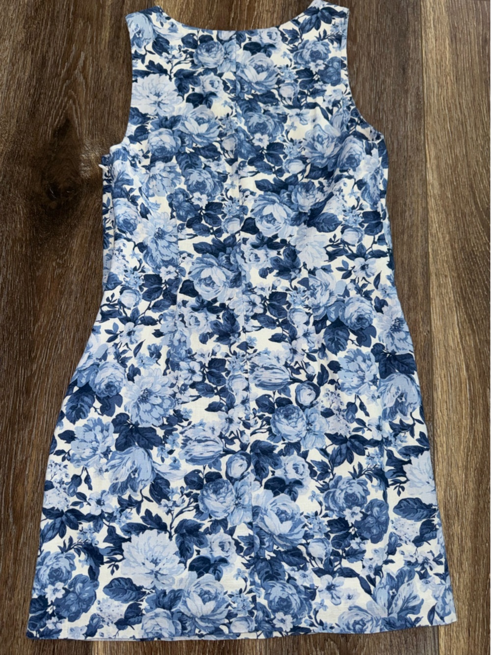 Abercrombie & Fitch Linen Blend Wide Strap Blue Floral Mini Dress Size XS š - Picture 2 of 10